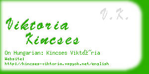 viktoria kincses business card